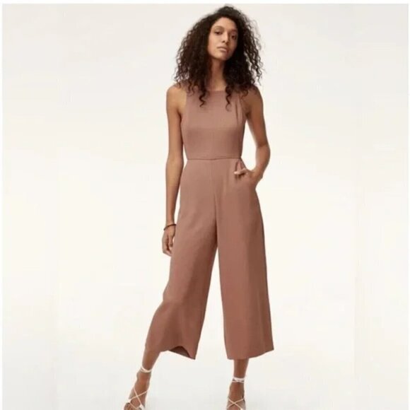 Aritzia Wilfred Ecoulement Jumpsuit in Nutmeg - Picture 2 of 15